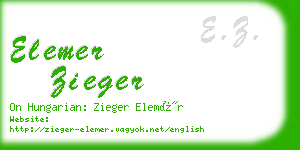 elemer zieger business card